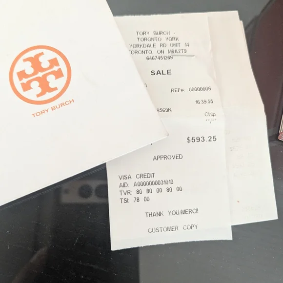 Tory Burch Black Pebbled Leather Tote with Gold Chain Straps - Picture 2 of 5